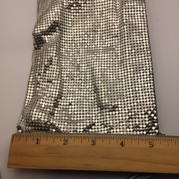 Vintage Whiting & Davis Silver Mesh Purse Bag Handbag Evening Prom Formal - Picture 8 of 10